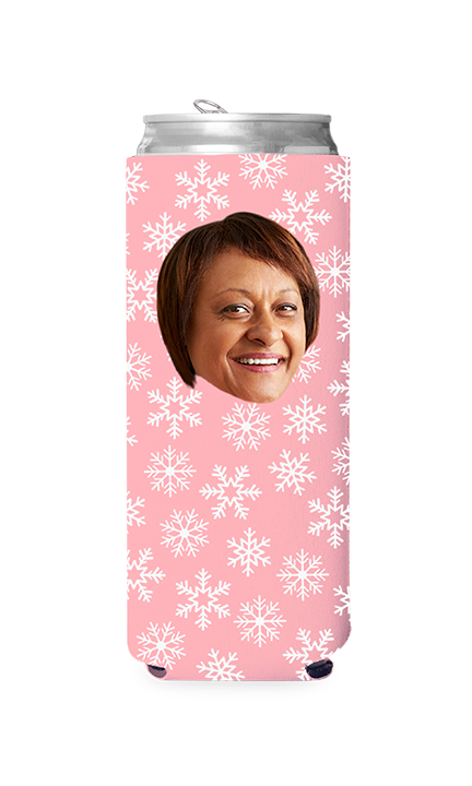 Custom Snowflakes Can Cooler
