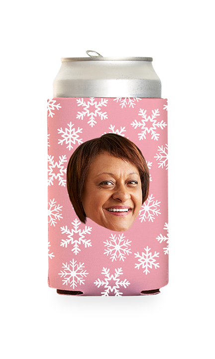 Custom Snowflakes Can Cooler