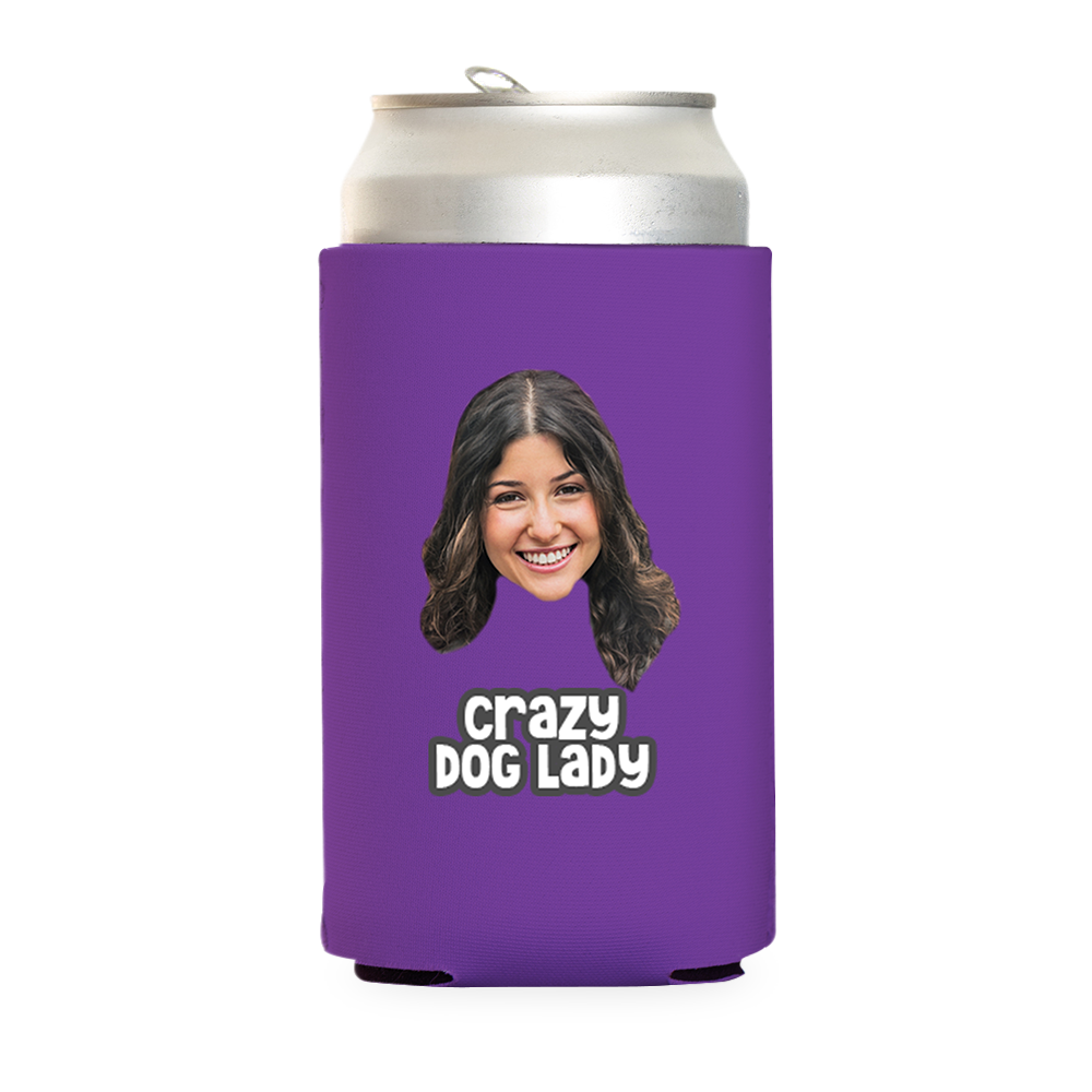 Custom Crazy Dog Lady Can Cooler