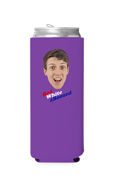 Custom Red White and Boozed Can Cooler
