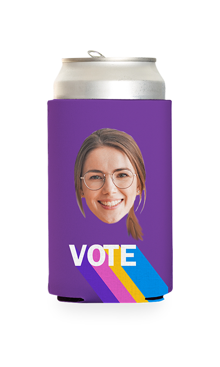 Custom Colorful Vote Can Cooler