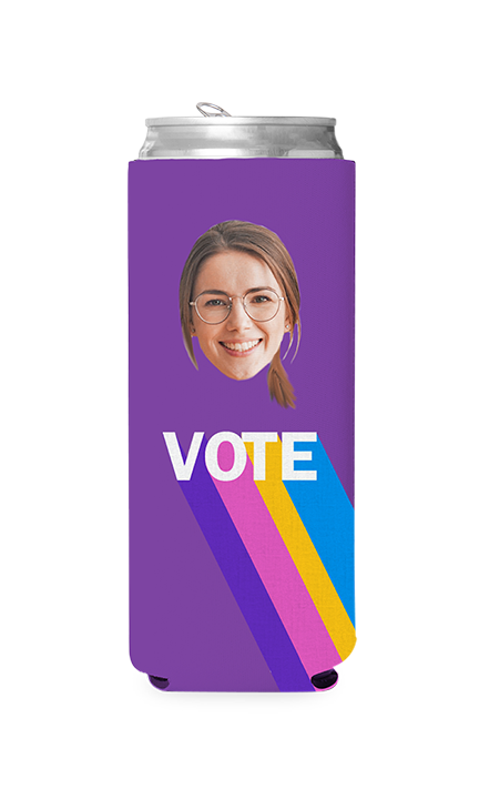 Custom Colorful Vote Can Cooler
