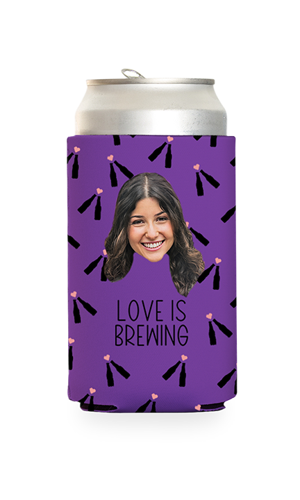 Custom Love is Brewing Can Cooler