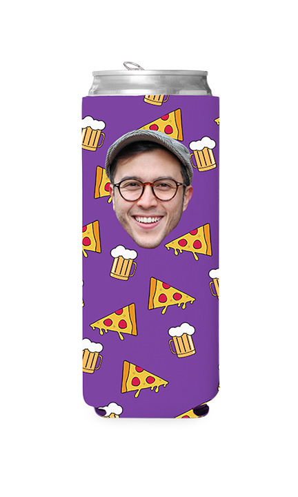 Custom Beer and Pizza Can Cooler