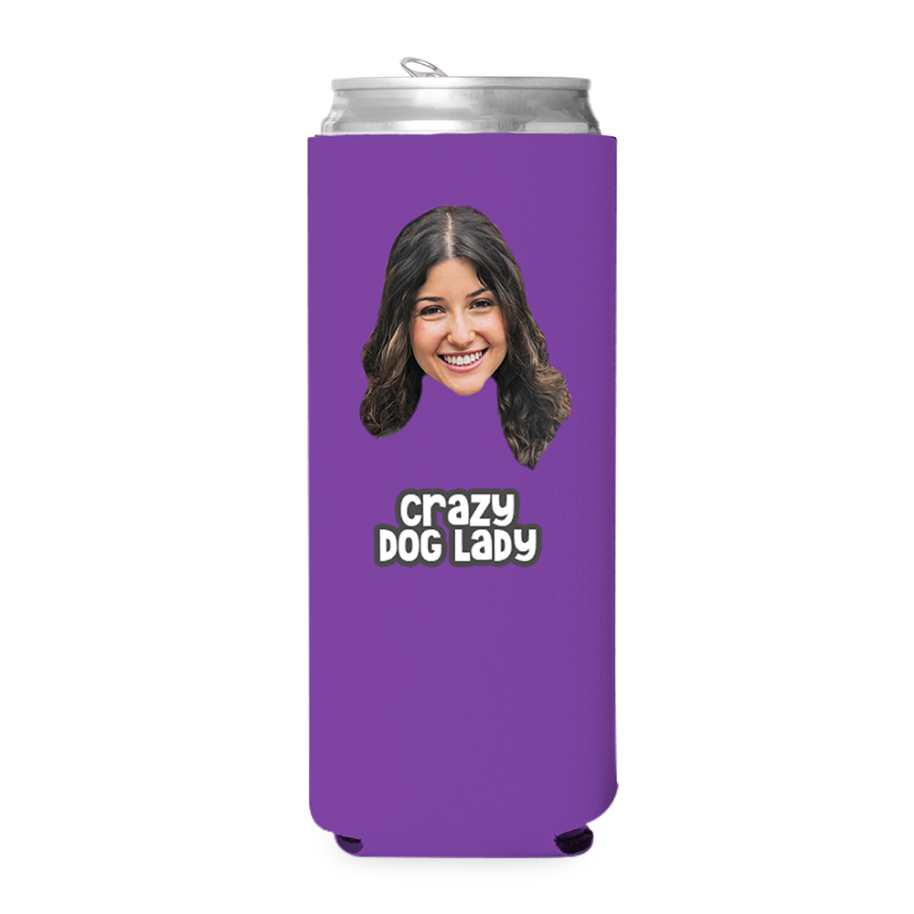 Custom Crazy Dog Lady Can Cooler
