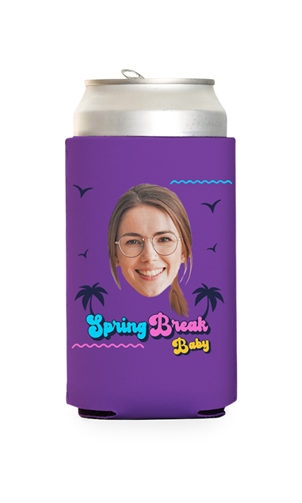 Custom Tropical Spring Break Can Cooler