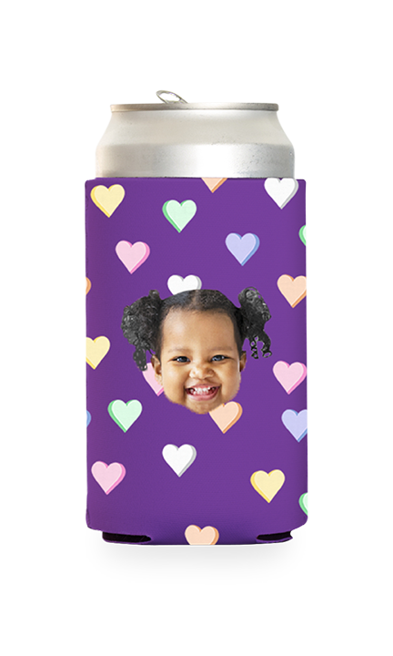 Custom Candy Hearts Can Cooler