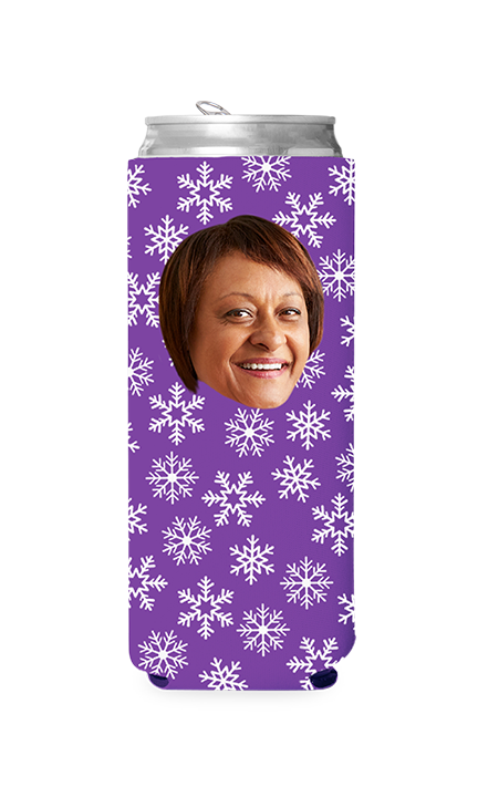 Custom Snowflakes Can Cooler