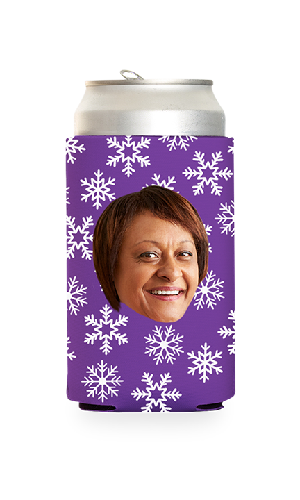 Custom Snowflakes Can Cooler