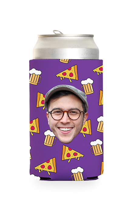 Custom Beer and Pizza Can Cooler