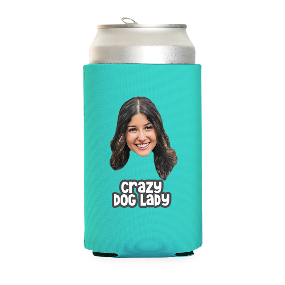 Custom Crazy Dog Lady Can Cooler