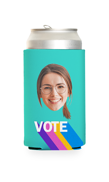 Custom Colorful Vote Can Cooler