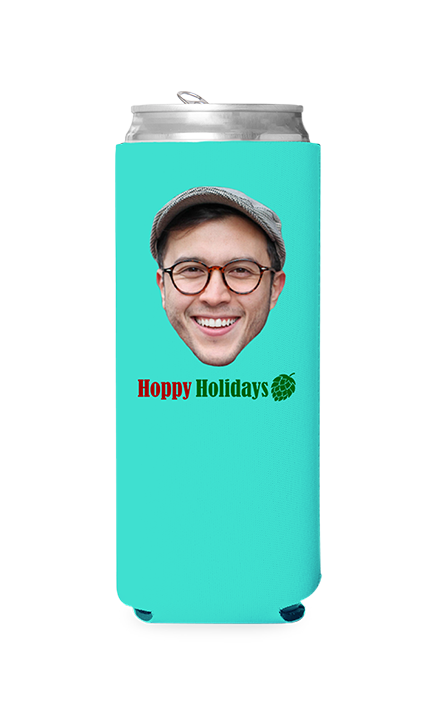 Custom Hoppy Holidays Can Cooler
