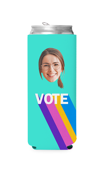 Custom Colorful Vote Can Cooler