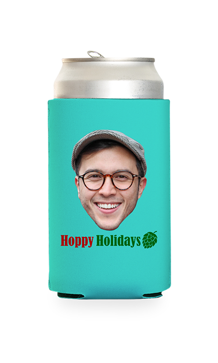 Custom Hoppy Holidays Can Cooler