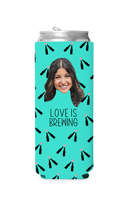Custom Love is Brewing Can Cooler