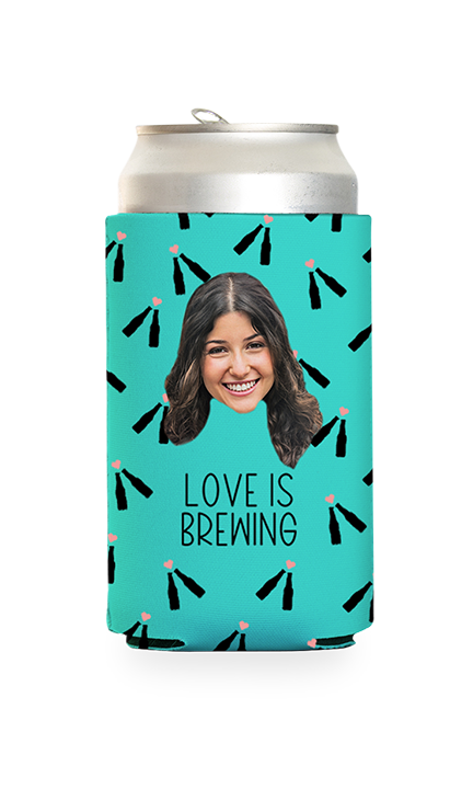 Custom Love is Brewing Can Cooler