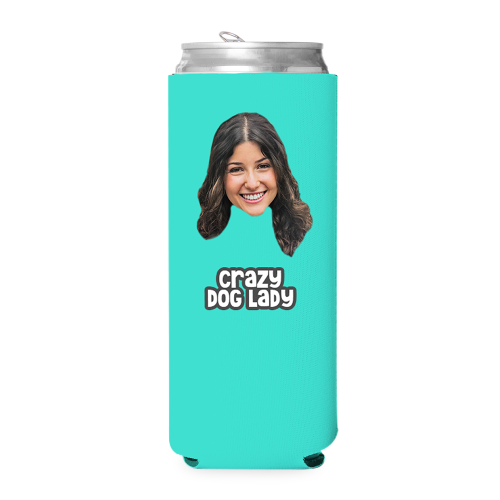 Custom Crazy Dog Lady Can Cooler