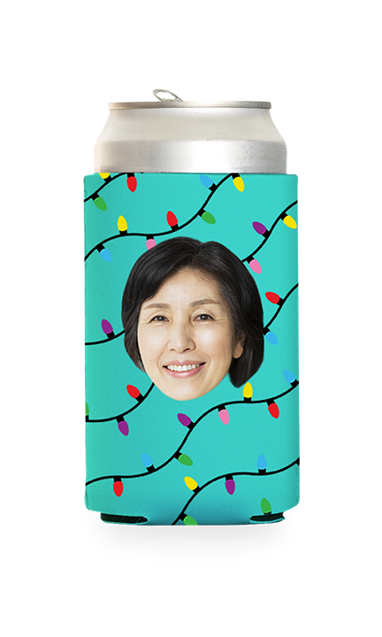 Custom Christmas Lights Can Cooler