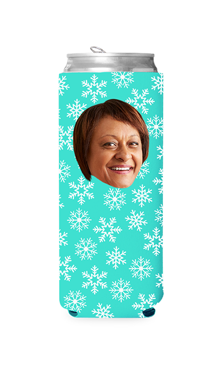 Custom Snowflakes Can Cooler