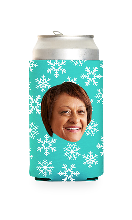 Custom Snowflakes Can Cooler