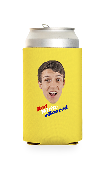 Custom Red White and Boozed Can Cooler