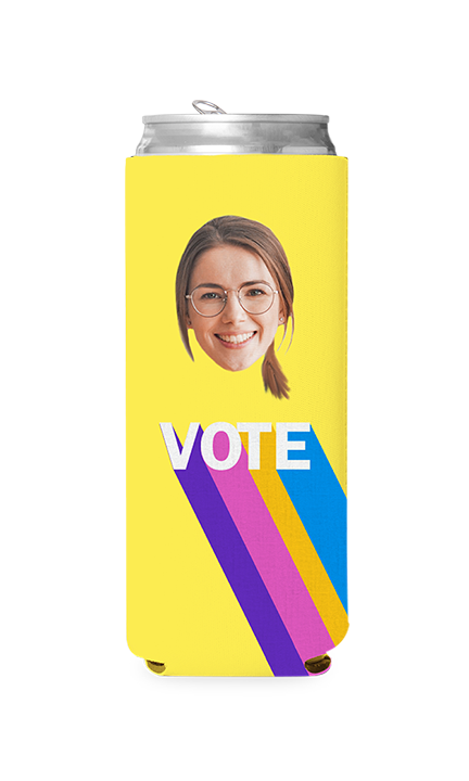 Custom Colorful Vote Can Cooler