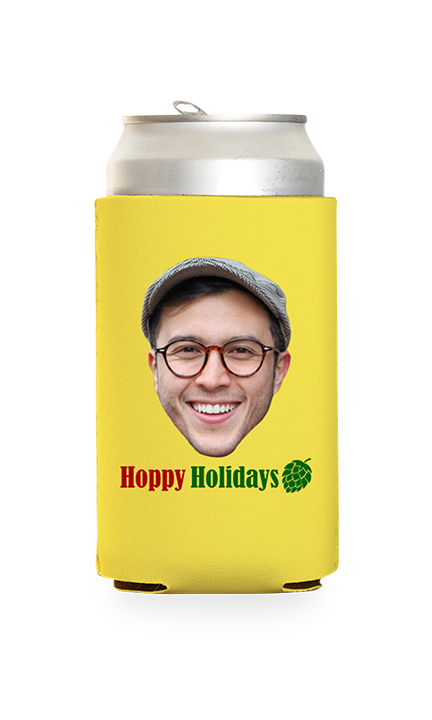 Custom Hoppy Holidays Can Cooler