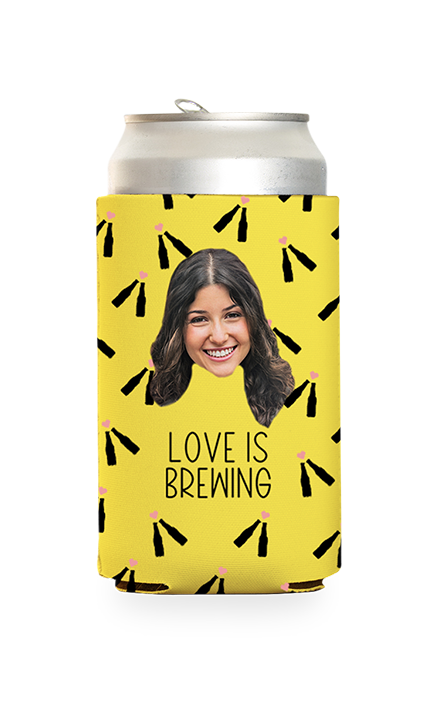 Custom Love is Brewing Can Cooler
