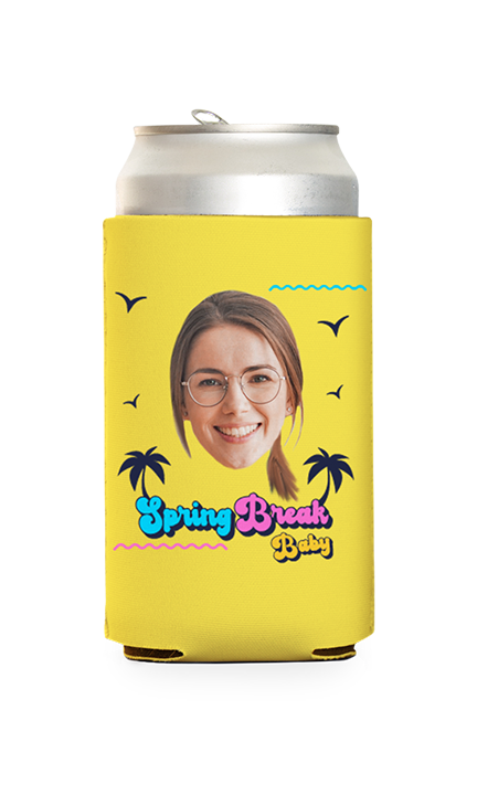 Custom Tropical Spring Break Can Cooler