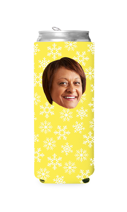 Custom Snowflakes Can Cooler