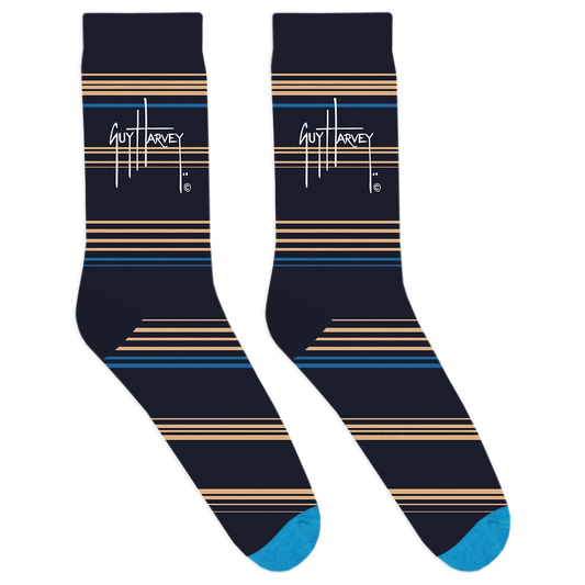 Guy Harvey Bamboo Knitted Socks: Tuna Stripes