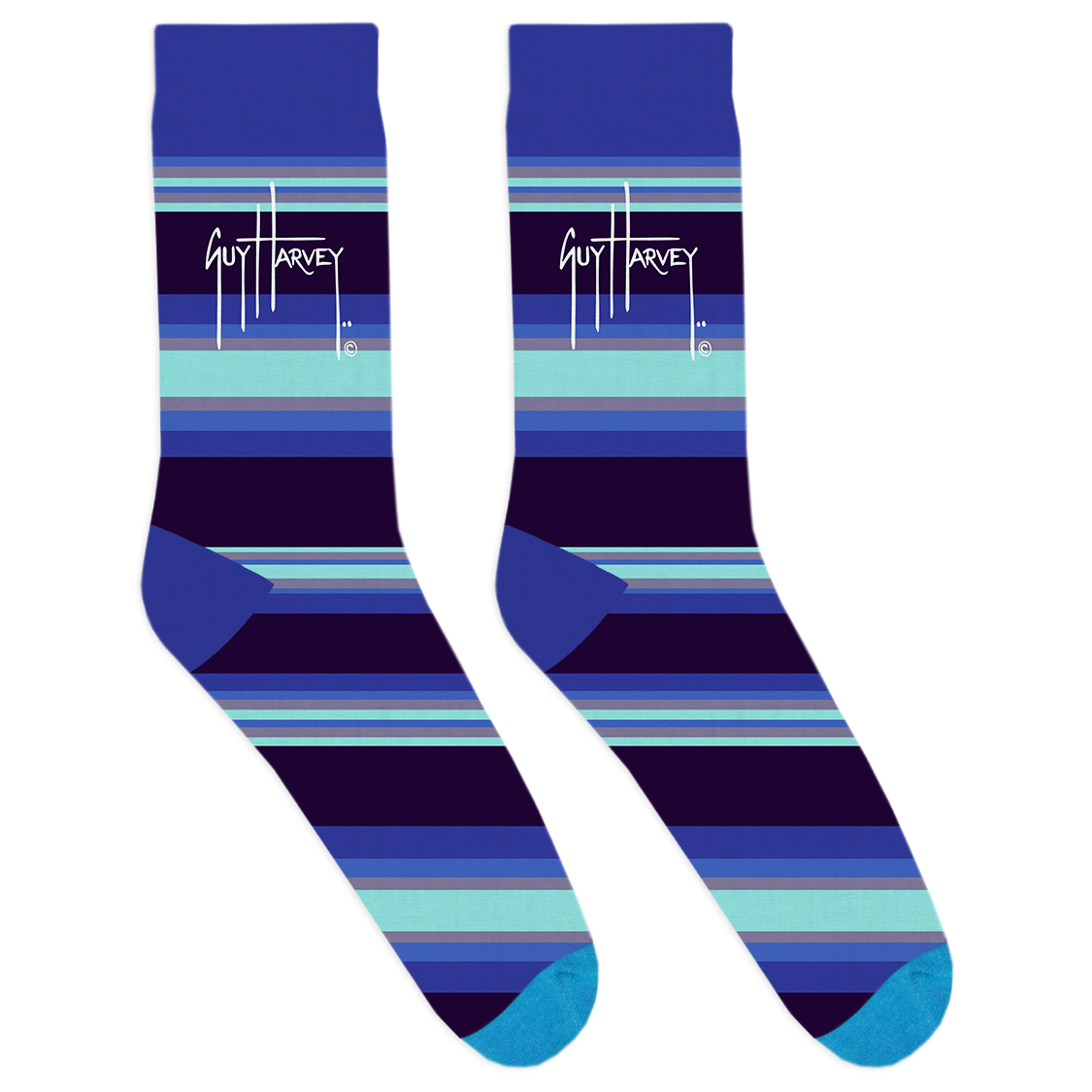 Guy Harvey Bamboo Knitted Socks: Marlin Stripe