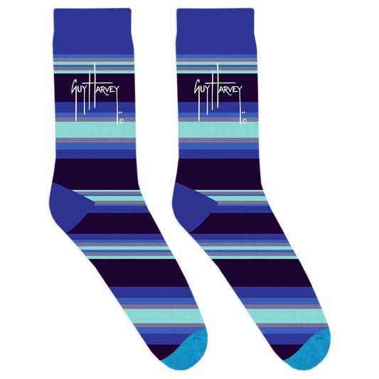 Guy Harvey Bamboo Knitted Socks: Marlin Stripe