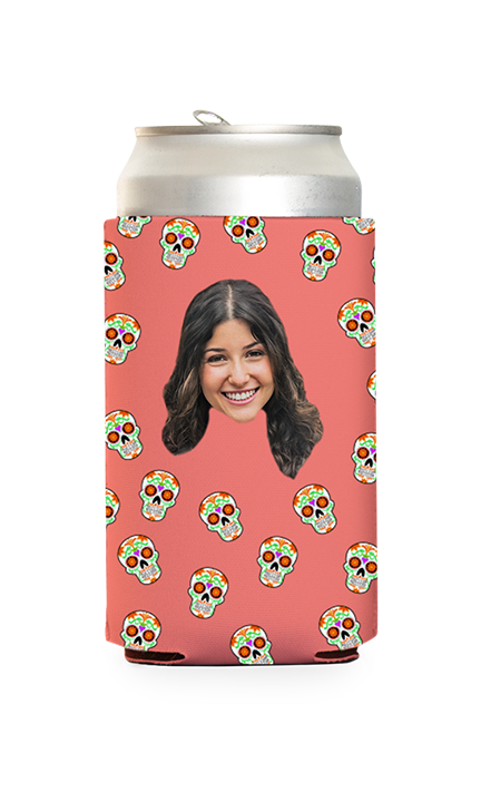 Custom Sugar Skulls Can Cooler