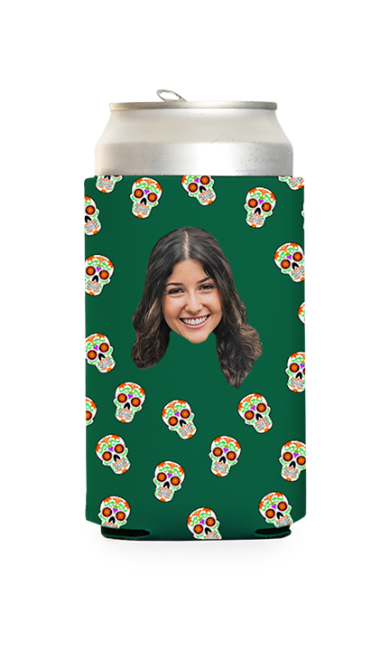 Custom Sugar Skulls Can Cooler