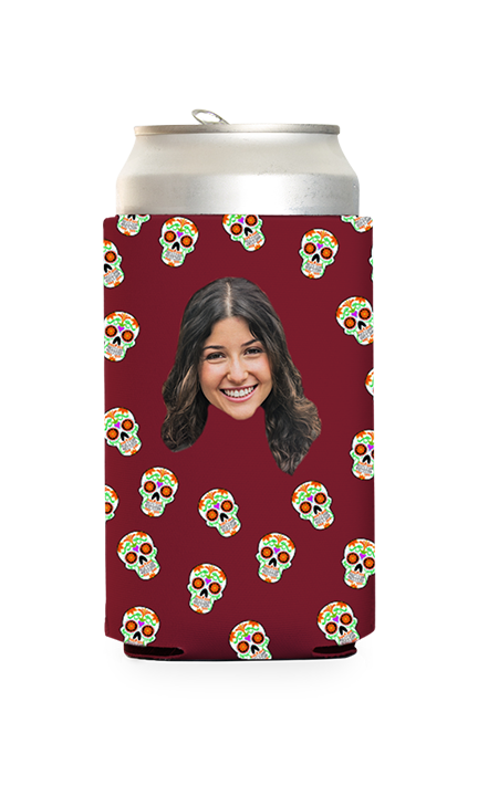 Custom Sugar Skulls Can Cooler
