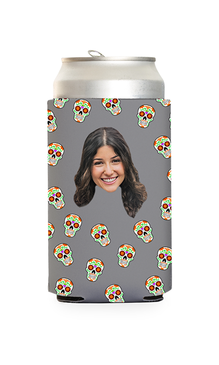 Custom Sugar Skulls Can Cooler