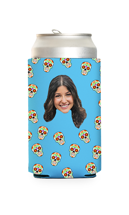 Custom Sugar Skulls Can Cooler