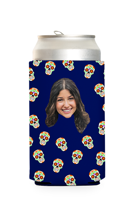 Custom Sugar Skulls Can Cooler