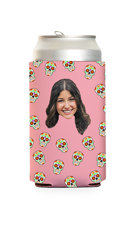 Custom Sugar Skulls Can Cooler