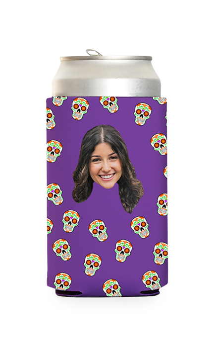 Custom Sugar Skulls Can Cooler