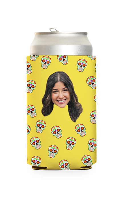 Custom Sugar Skulls Can Cooler