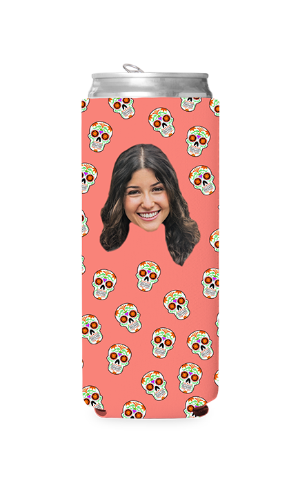 Custom Sugar Skulls Can Cooler