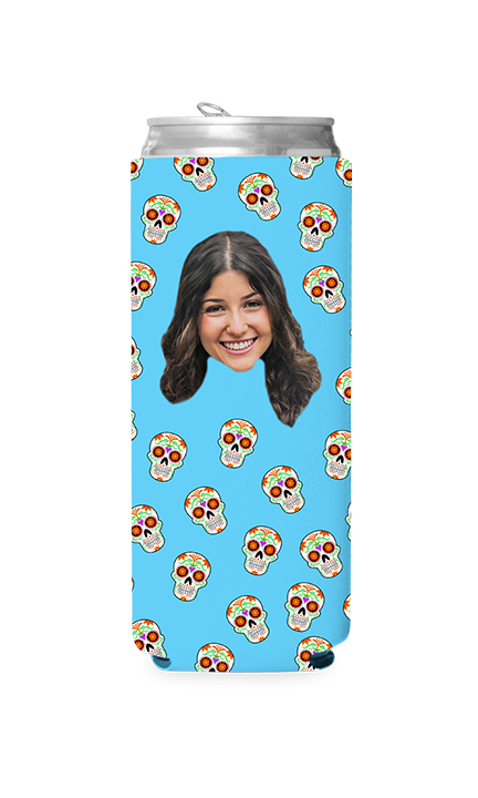 Custom Sugar Skulls Can Cooler