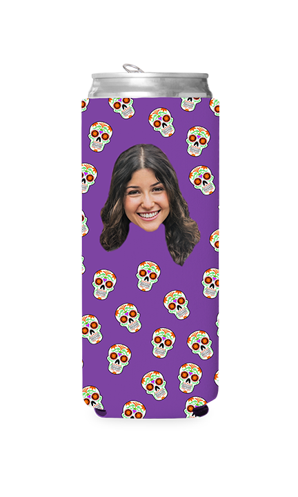 Custom Sugar Skulls Can Cooler