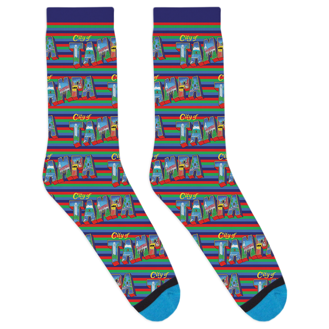 City of Tampa Stripes Socks