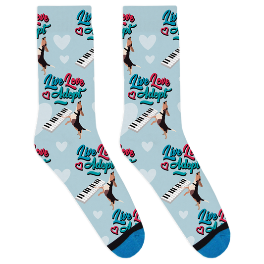 Buddy Mercury Live Love Adopt Socks