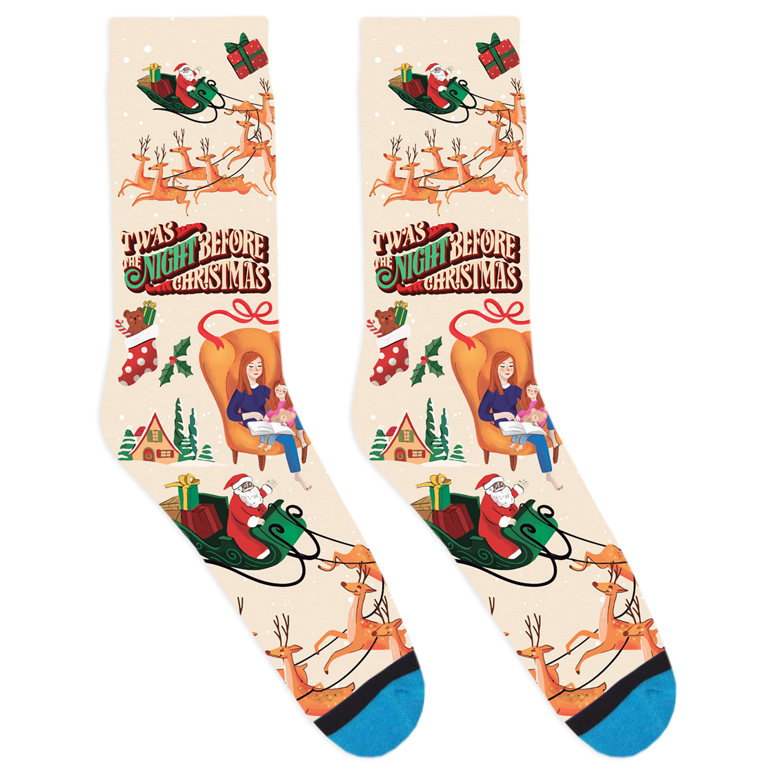 Twas the Night Before Christmas Socks