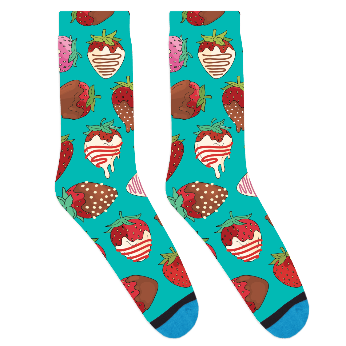 Valentine's Day Strawberries Socks